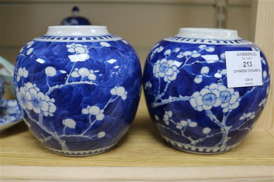 A collection of Chinese blue and white ceramics
